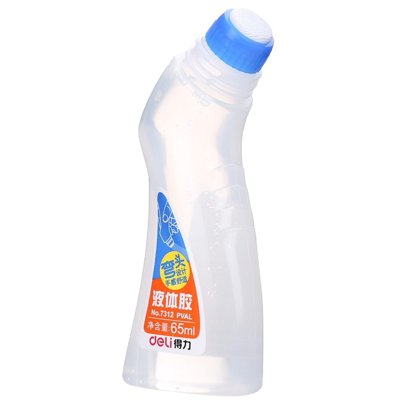 得力(deli) 7312 高粘度弯头液体胶水65ml 蓝色 12瓶/盒
