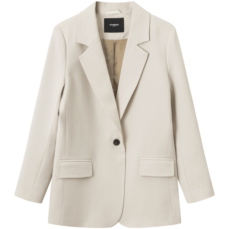 OtherMix设计感西装绿环保系列2021年新款春季气质休闲西服外套女