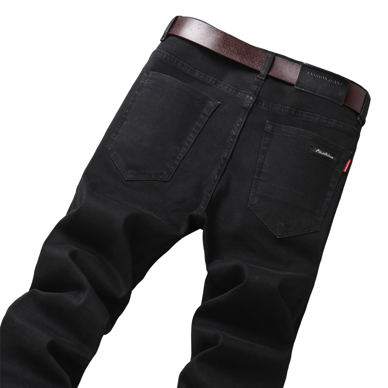 李维犀牛(LEEVIRHINO)2021秋冬新款男士牛仔裤弹力舒适透气修身直筒时尚潮流男士牛仔裤长裤子