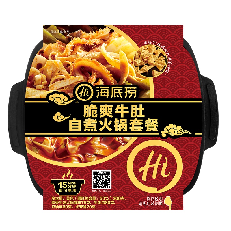 海底捞脆爽牛肚自煮火锅435g单盒