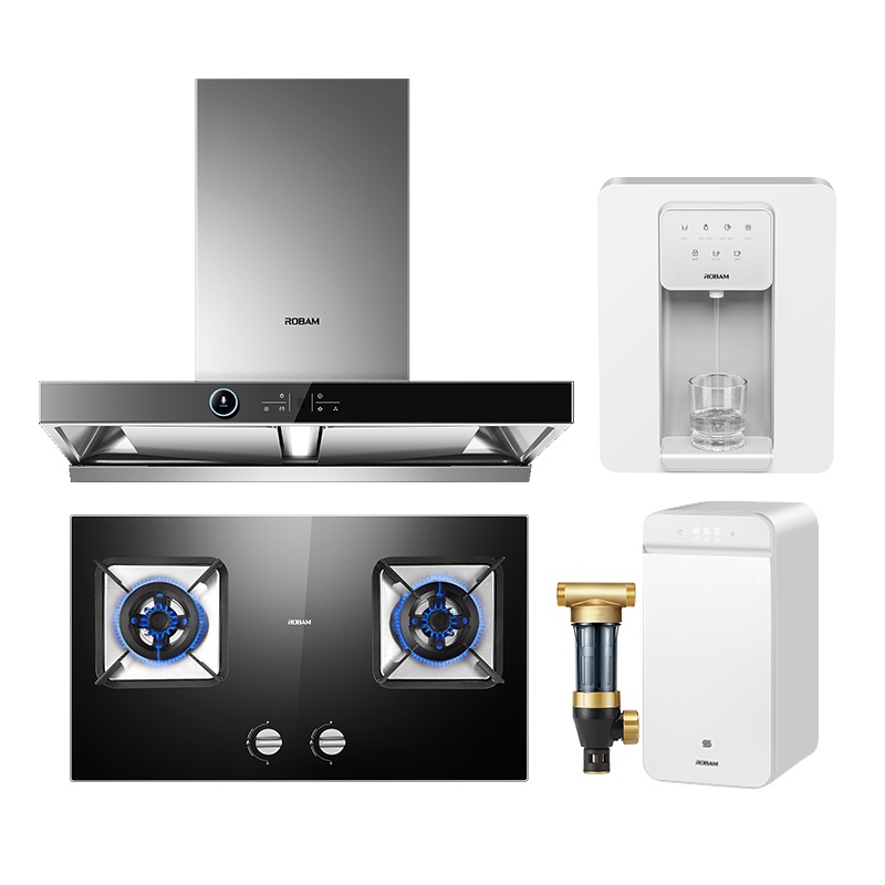 老板(ROBAM)厨电套装 油烟机灶具 净水机管线机65X2+57B0+JV332A-600G+GX03+GL05