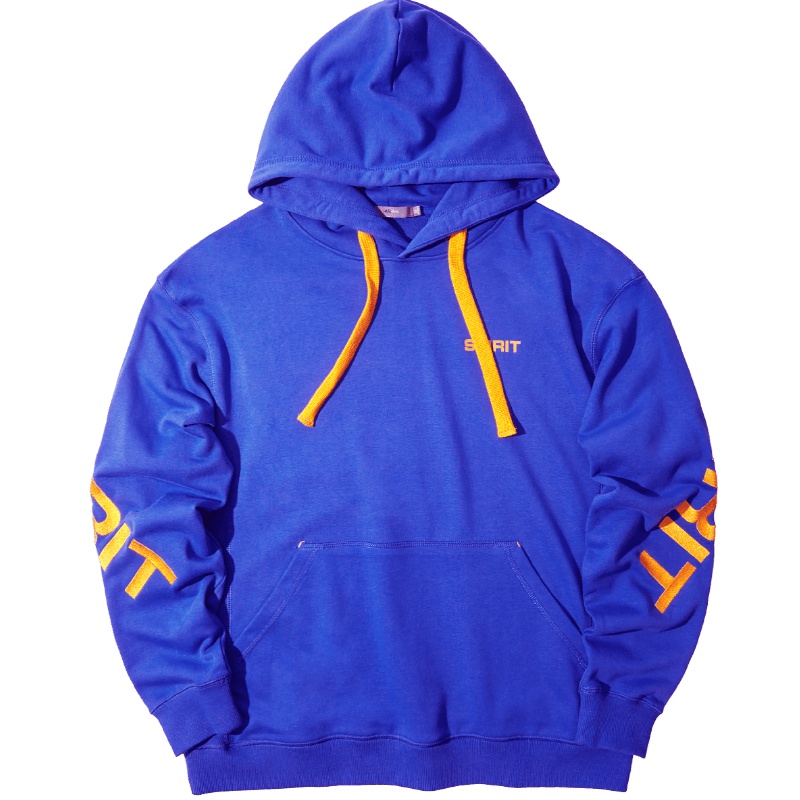 黑鲸刺绣连帽卫衣男2019春季撞色动感套头衫男CNZWJ19021A