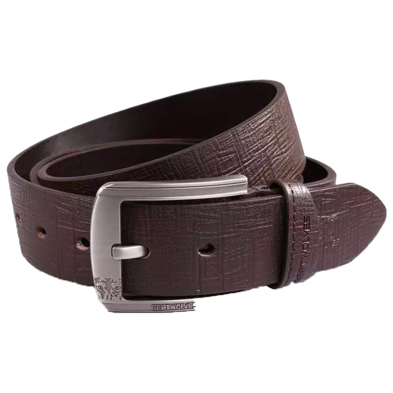 七匹狼SEPTWOLVES 男士皮带 牛皮时尚韩版针扣腰带 7A1206300