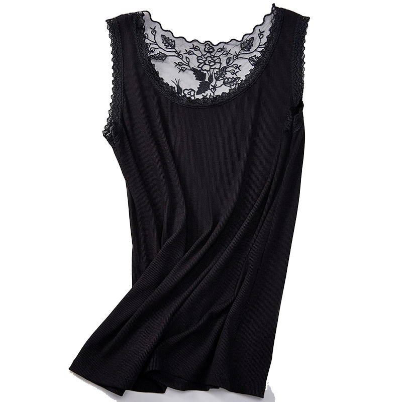 ENK 性感蕾丝美背修身女士无袖吊带打底背心百搭内衣女