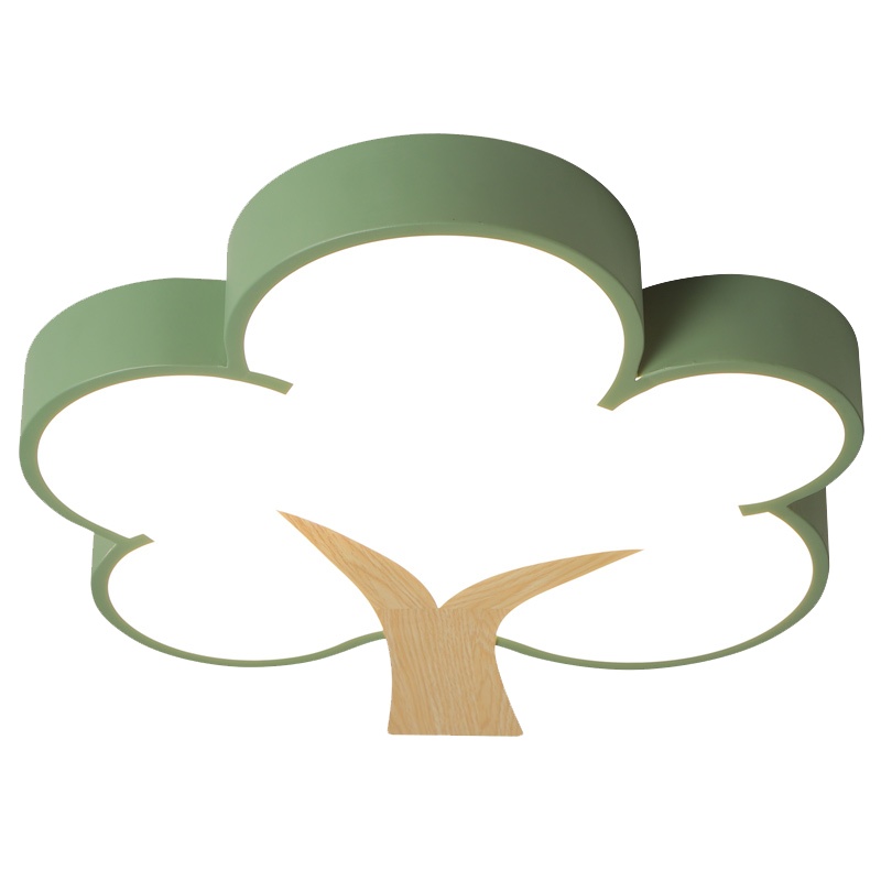 七只蚂蚁 2020北欧LED卧室吸顶灯圆形马卡龙木纹儿童房北欧吸顶灯现代简约卧室儿童房间男孩女孩创意卡通马卡龙灯具PY