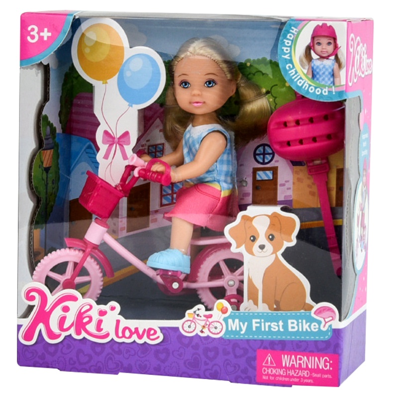 安丽莉美发娃娃小凯莉宠物玩具洋娃娃小号公主玩具萌宠狗狗(88006安琦琦快乐骑行)