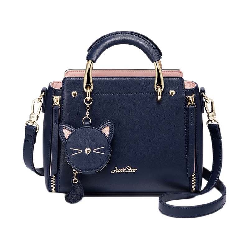 欧时纳2020新款手提包女大包时尚猫咪小钱袋挂饰大容量单肩斜挎包女圣诞元旦礼物