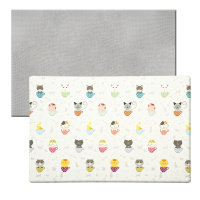 林点PVC树脂儿童单面爬行垫 婴幼儿宝宝爬爬垫环保大地垫进口品质 茶杯猫单面 大号 2300*1400*10mm