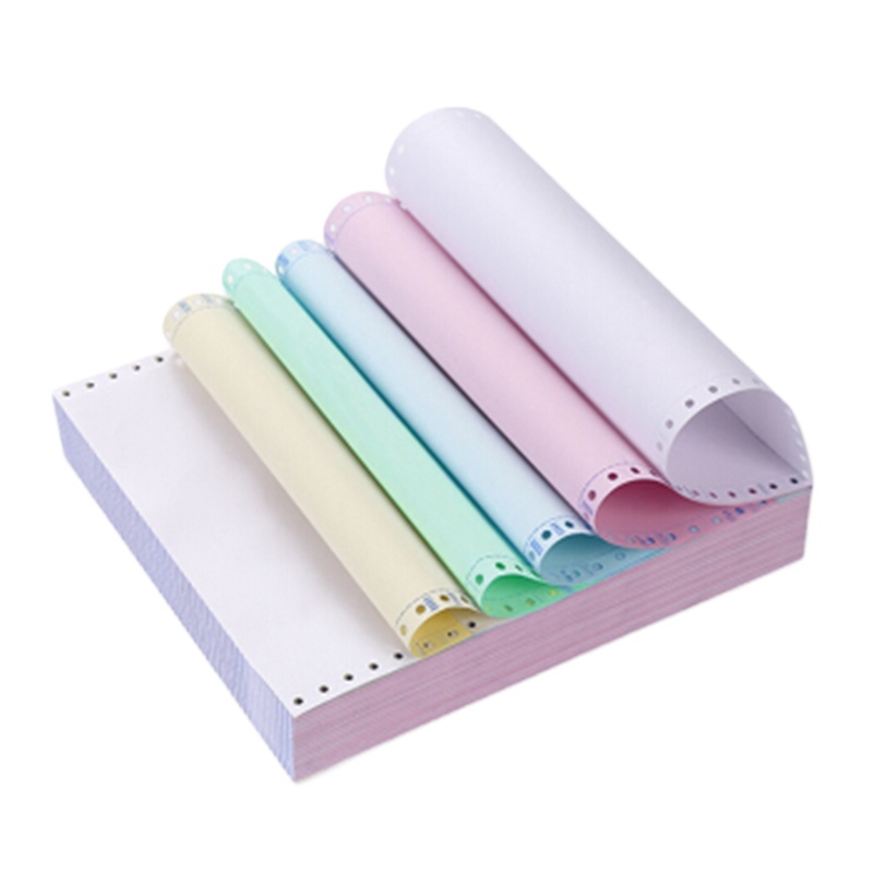 齐心(COMIX) C6215K 晶纯电脑打印纸241-5 1000张撕边 彩色