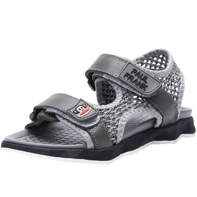 大嘴猴童鞋儿童皮凉鞋男2017夏款3-12岁沙滩鞋