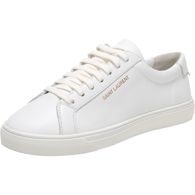 SAINT LAURENT 圣罗兰 女士皮革系带休闲运动鞋板鞋 606831 0M500