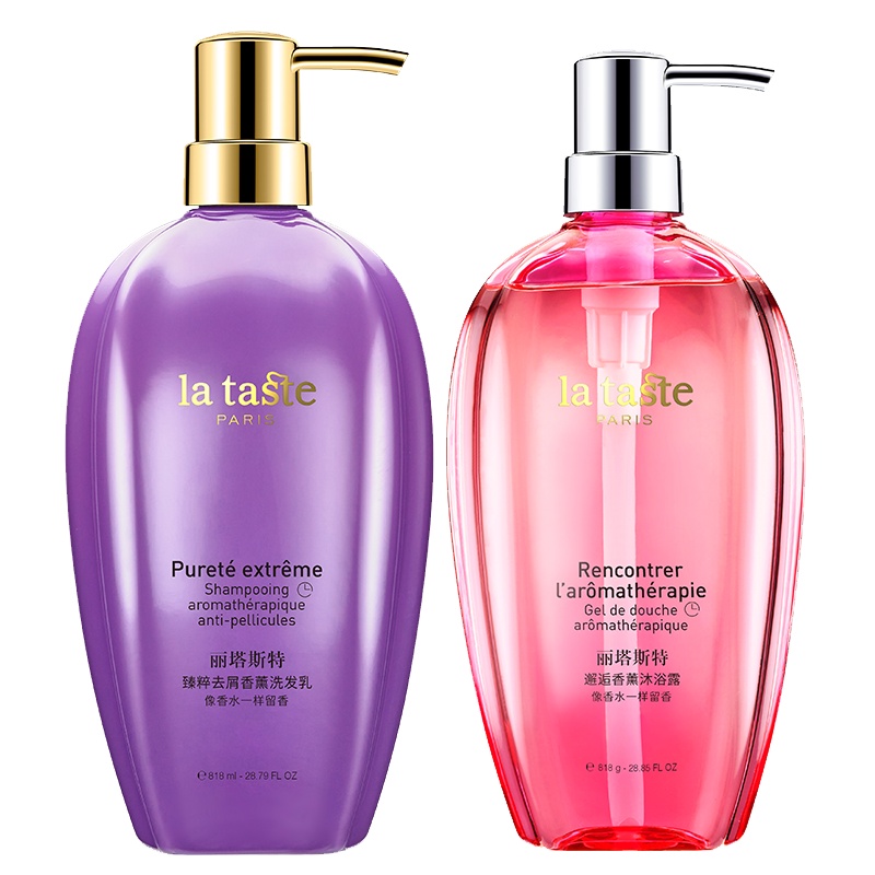 丽塔斯特洗沐套装 臻粹去屑香薰洗发水+邂逅香薰沐浴露518g*2瓶 清爽去屑控油洗发乳 美肤滋润香水沐浴液乳 男女通用