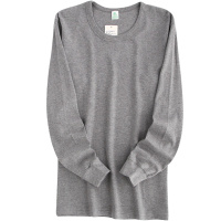 A&Bab内衣男士保暖内衣上衣单件薄款纯棉圆领内穿贴身棉毛衫