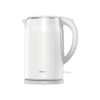 美的(Midea)电水壶SH17M301电热水壶家用防烫全钢无缝不锈钢大功率快速1.7L容量开水壶智能烧水壶热水壶