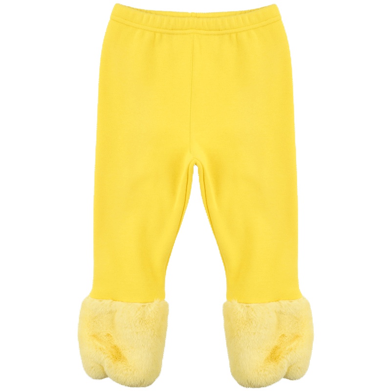 婴姿坊女童加绒毛毛打底裤秋冬款加厚儿童装宝宝保暖外穿长裤