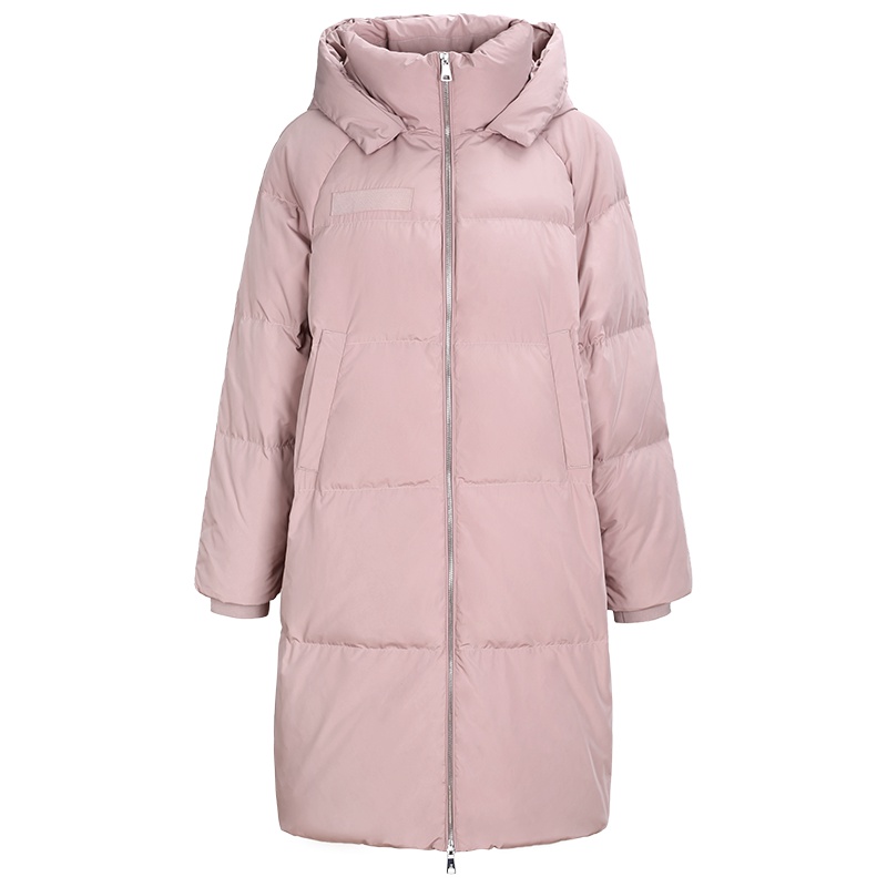 高梵（GOLDFARM）韩版白鸭绒冬季时尚羽绒服女中长款长款过膝外套