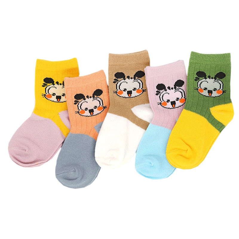 巴布豆配饰儿童袜子春秋薄款透气清纯 棉袜男童中筒袜婴宝宝短袜0-10岁女童