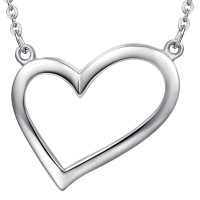 周大福Y时代唯美爱心PT950铂金项链吊坠PT161261