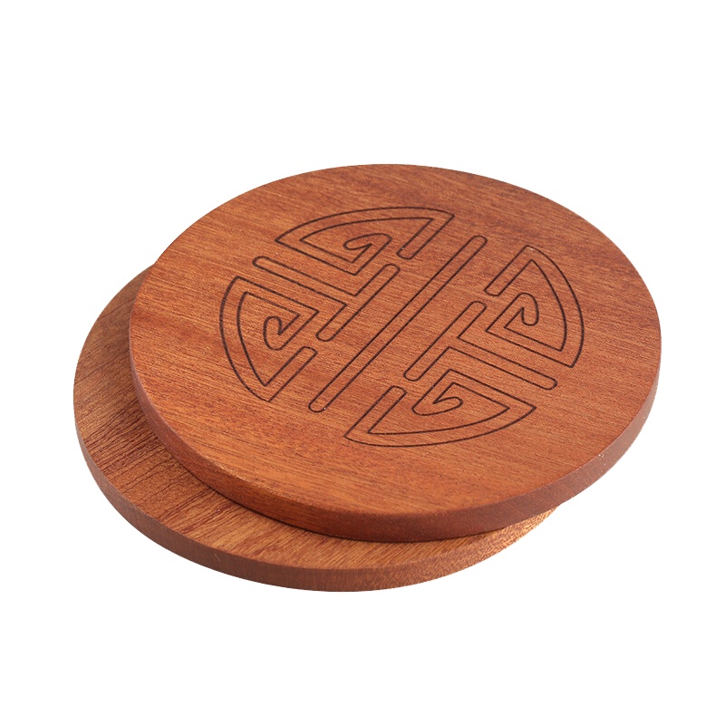 达乐丰 木质 实木隔热垫 乌檀木锅垫碗垫防烫垫杯垫套装 厨房用品茶杯托 茶托 国产盘托