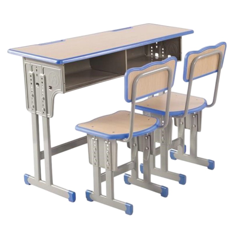 逐鹿中原中小学生课桌椅双人家用书桌加厚可升降HC-516学校学生辅导班培训桌一桌一椅有靠背