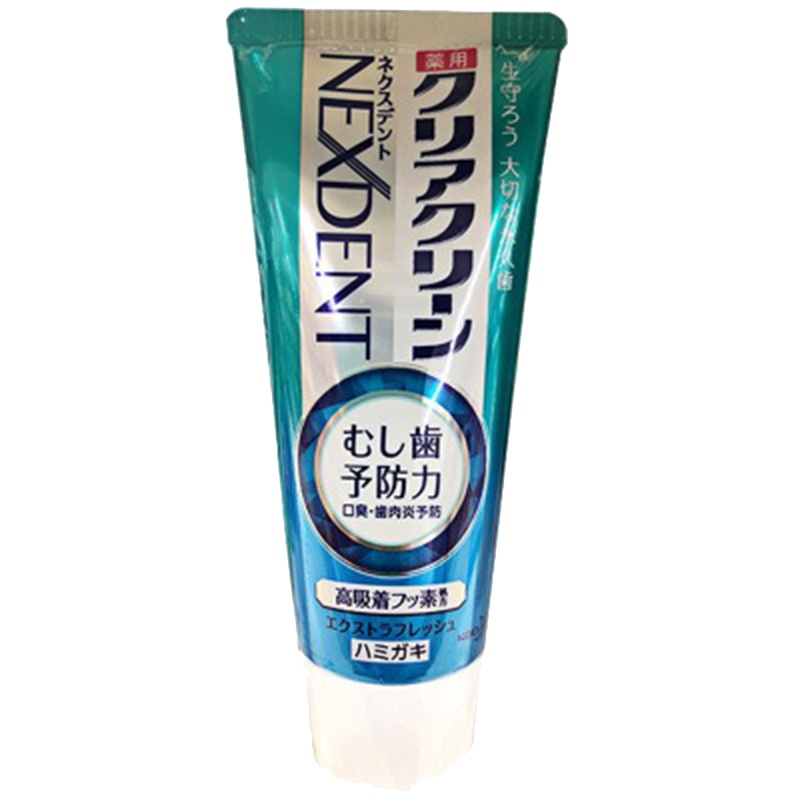 花王 Kao Clear Clean 洁齿健 微颗粒防护药用焕白牙膏 超凉薄荷 120g 清新口气;牙龈护理