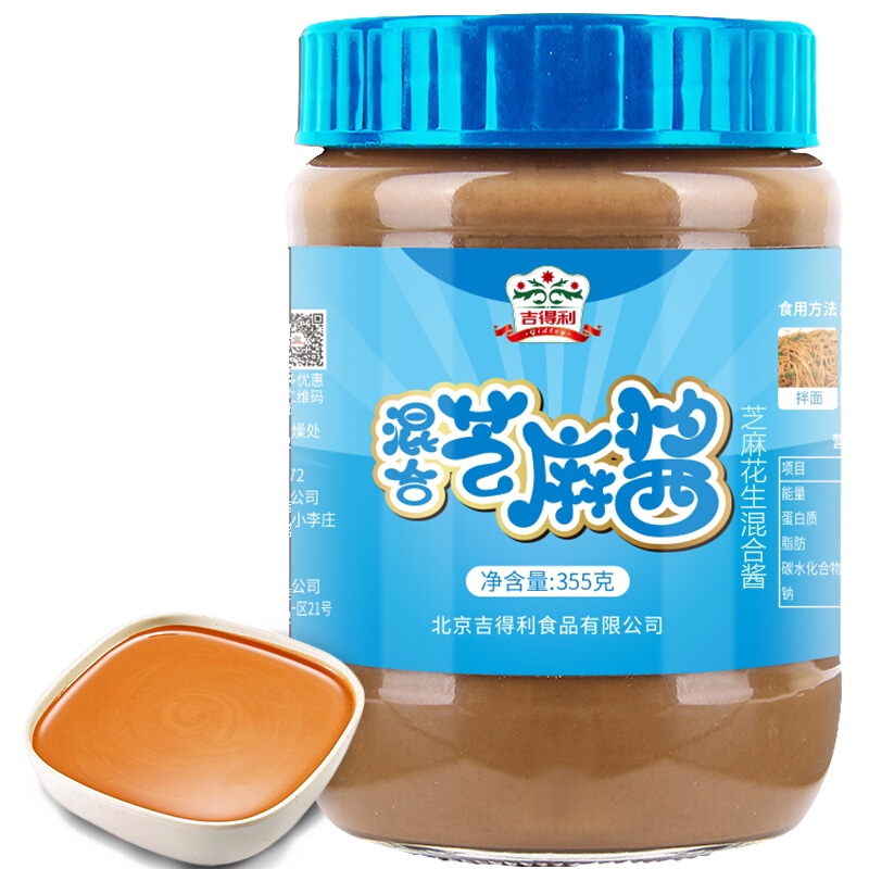 吉得利 芝麻花生混合酱 355g