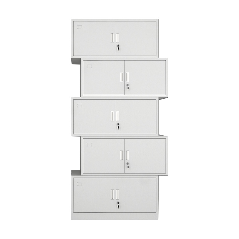 [晋美升] 文件柜铁皮柜资料柜财务凭证柜储物柜带锁整理柜子 分五节文件柜