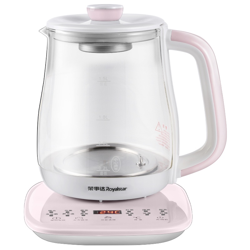 荣事达(Royalstar)养生壶1.5L YSH5018A全自动加厚玻璃电热烧水壶花茶壶黑茶