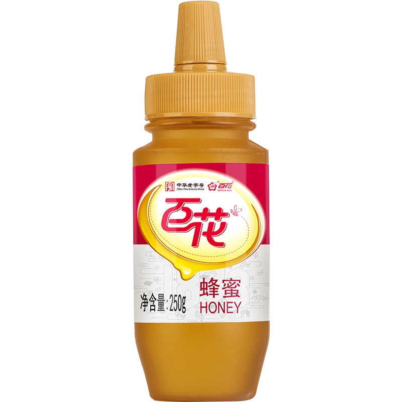 中华老字号百花牌蜂蜜250g 天然多花蜂蜜冲饮