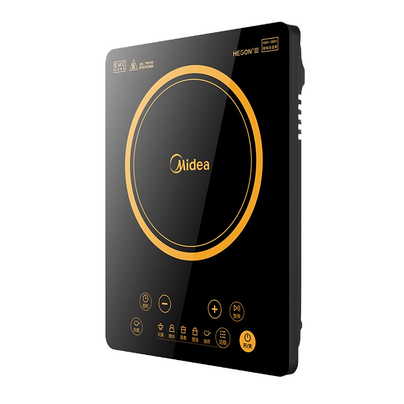 美的(Midea) 电磁炉 家用按键式大功率速热 定时黑晶面板 电磁炉HT2218HM