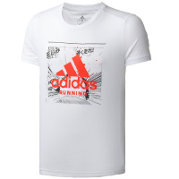 阿迪达斯男服短袖T恤FAST GFX TEE跑步休闲运动服FJ4997