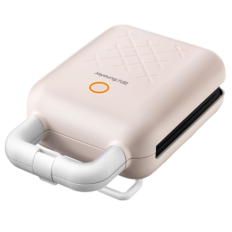 九阳(Joyoung)魔法包 双套烤盘 云波速热 智能温控 三明治热吐司华夫饼压烤机电饼铛轻食机早餐机S-T1粉色双盘