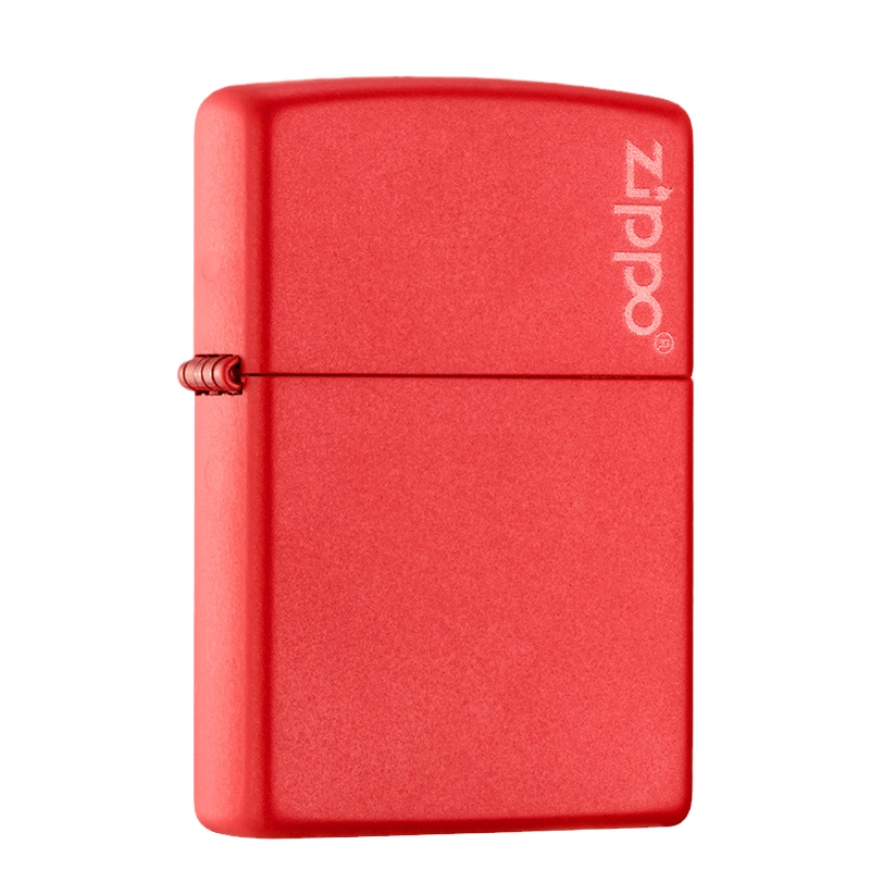 之宝(Zippo)打火机 红哑漆商标 哑漆彩印233ZL 煤油防风火机-新机无油