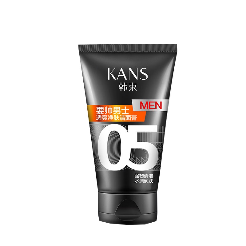 韩束(Kans)男士透爽净肤洁面膏(05)100ml 深层清洁透爽洗面奶 各种肤质 男