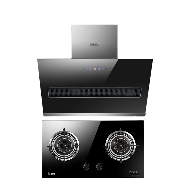 志高(CHIGO)F805+F200B侧吸式抽烟机燃气灶具烟灶套餐(液化气)