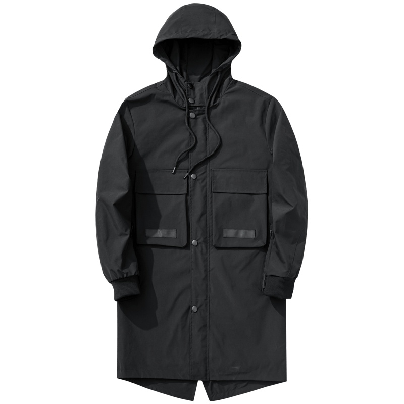 千纸鹤青年男士时尚潮流中长款风衣外套男2019秋季上衣38039