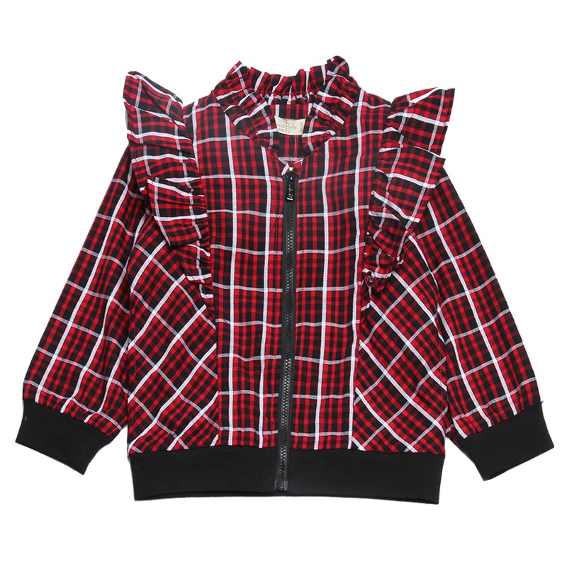 铅笔俱乐部童装2019秋冬新款女童外套女小童长袖外套儿童格子上衣