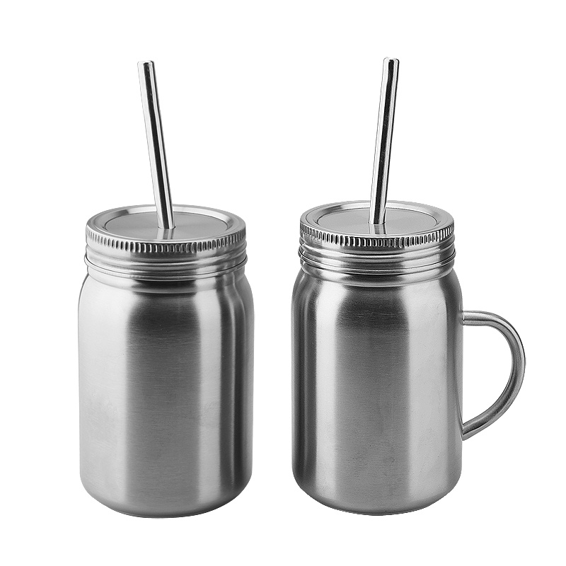 不锈钢马克杯梅森杯吸管杯饮水杯茶杯咖啡杯果汁杯公鸡杯家用茶杯