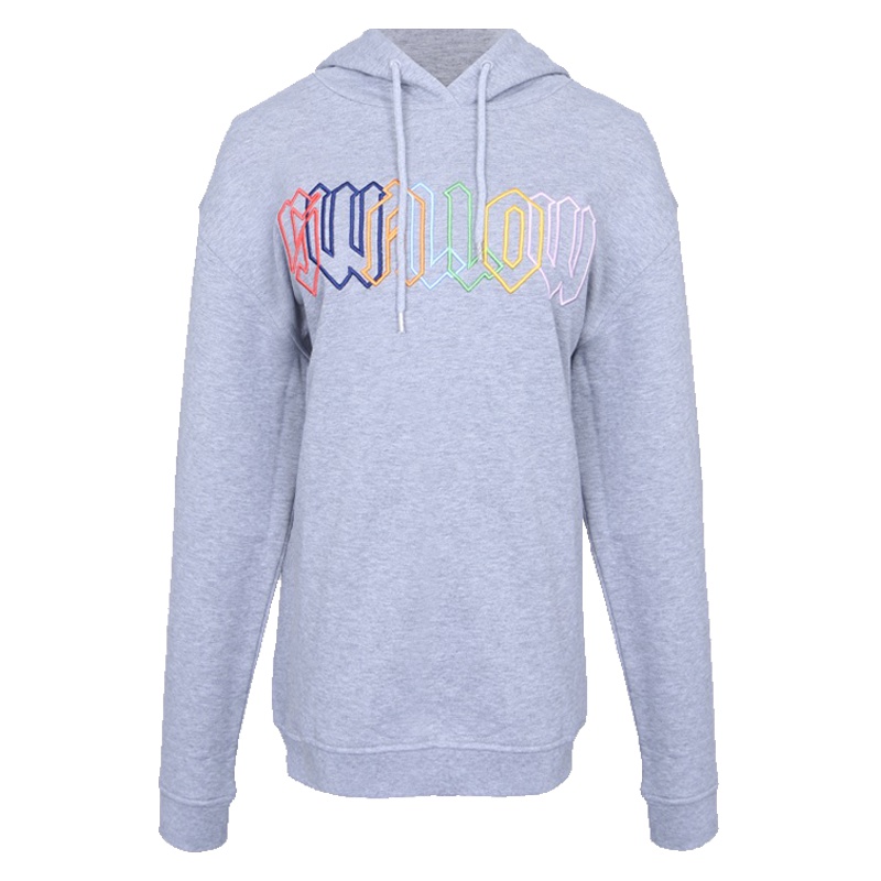 MCQ女士灰色棉质套头连帽卫衣481637 RLT81 1287