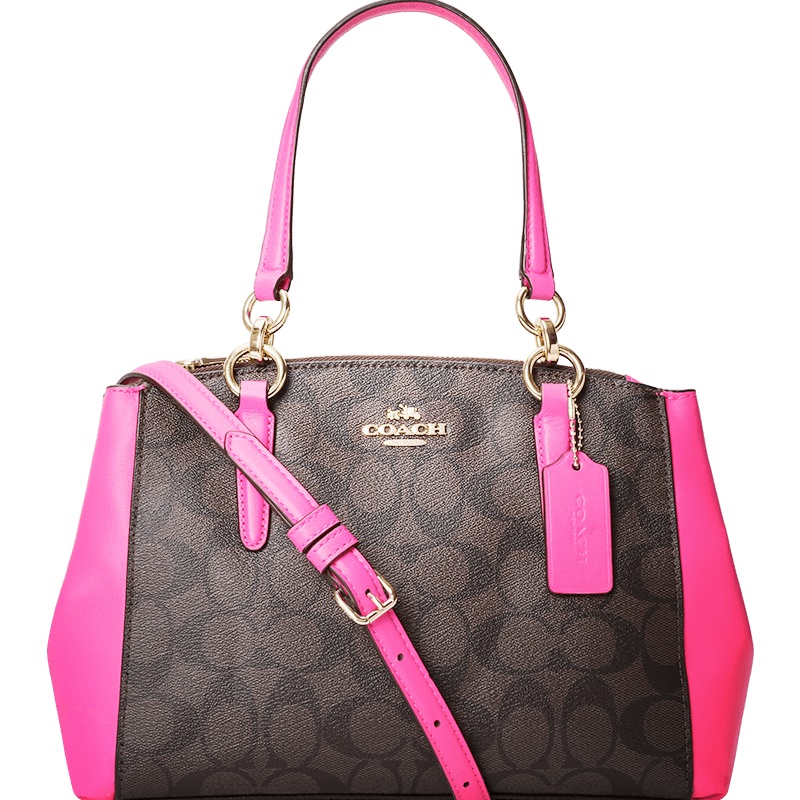 COACH/蔻驰 女包经典印花拼接双拉链杀手包手拎斜挎包 F23857