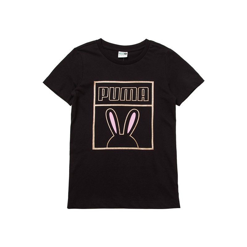 PUMA彪马 2019新款 儿童圆领运动休闲T恤 小童女童时尚可爱舒适短袖上衣 843692