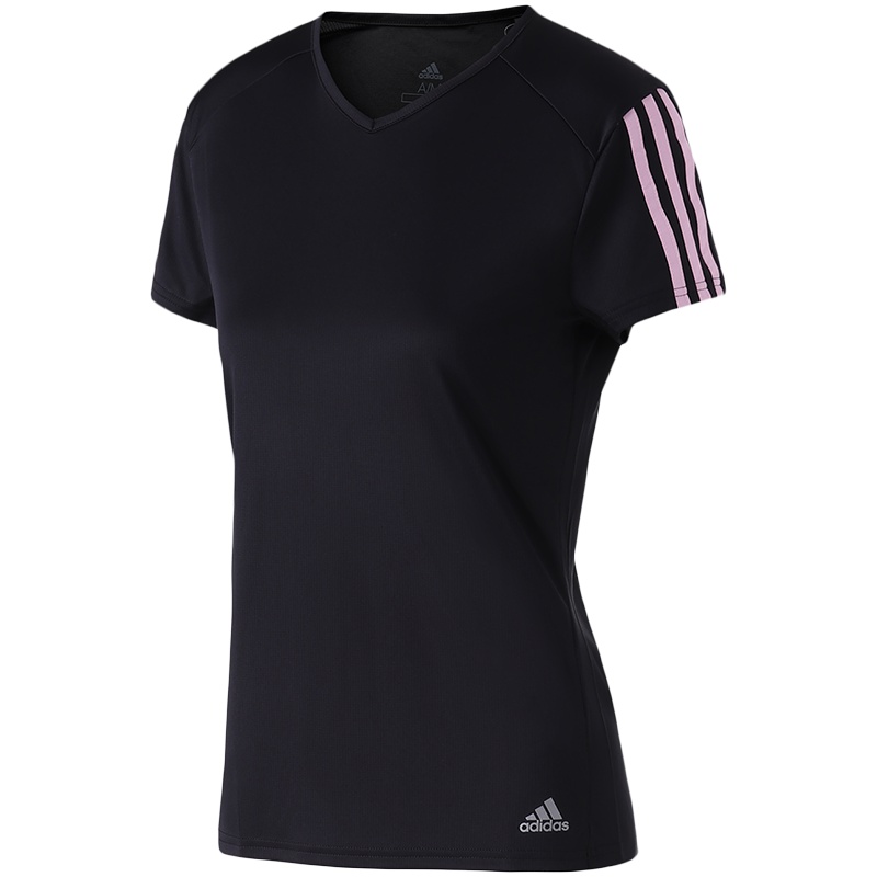 adidas女服短袖T恤跑步健身训练透气运动服DX2021 L DX2020红色