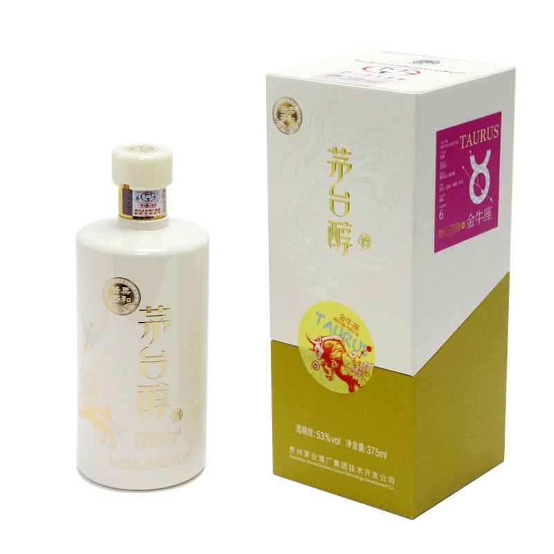 茅台醇 星座酒金牛座 53度375ml*1盒装 酱香型白酒 入口柔顺