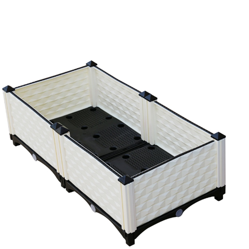 阳台屋顶楼顶家用户外室内塑料 SQ 蔬菜种植箱 二联标准箱