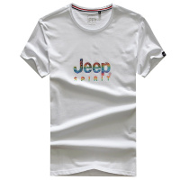 jeep圆领短袖t恤男印花体恤男士潮流潮牌丅恤夏季衣服上衣