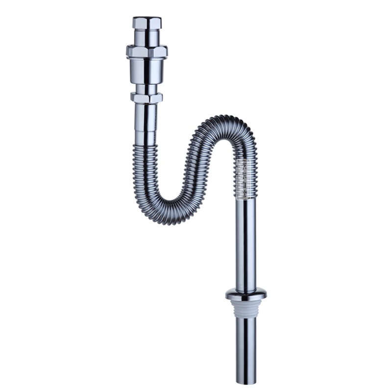 潜水艇(Submarine)SQ-4 防臭立式波纹下水管 铜质加厚管壁 面盆防臭排水管