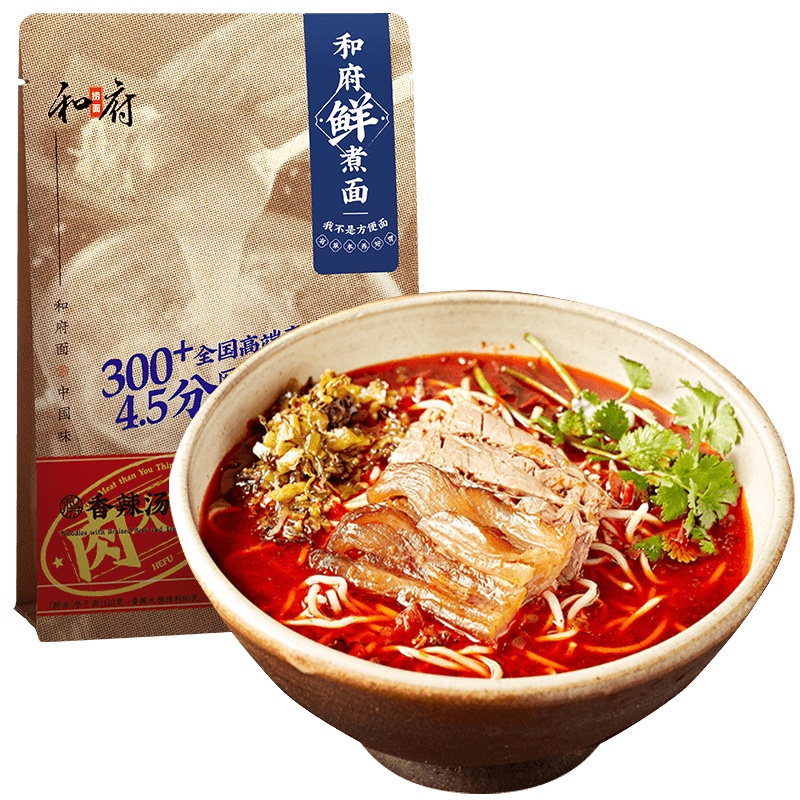 和府捞面香辣汤半筋半肉面320g