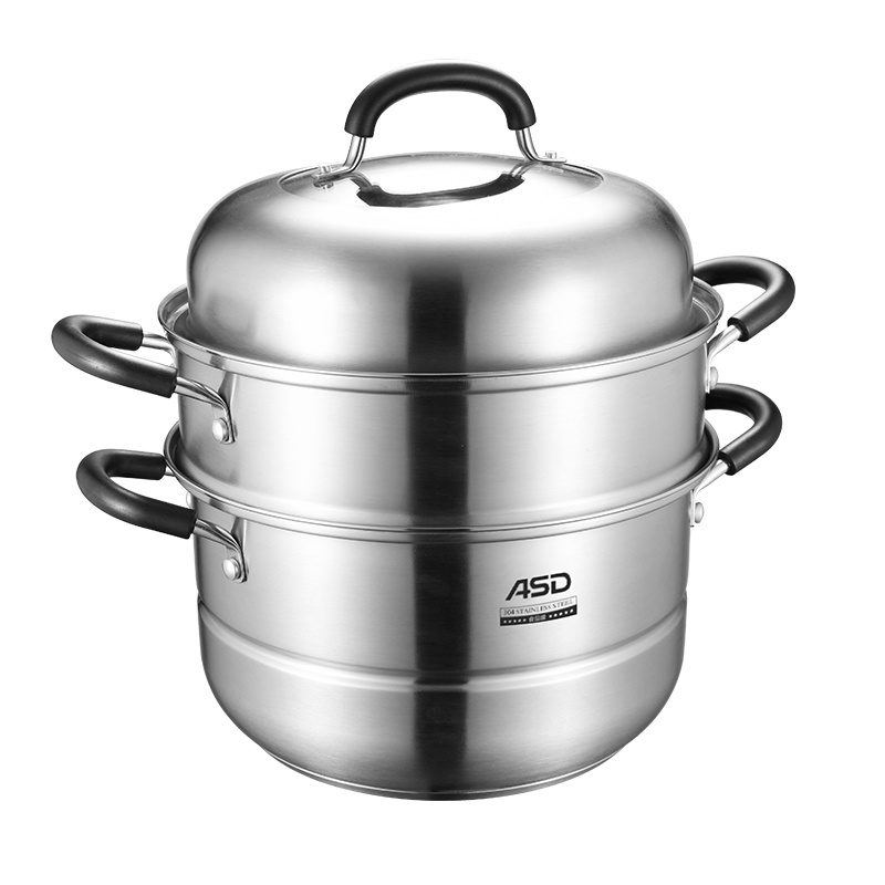 ASD/爱仕达蒸锅JX1526K双层蒸笼304不锈钢加厚复底蒸锅