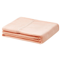 苏宁极物 法兰绒纯色盖毯全棉毛毯被子床单空调沙发办公室家用午睡毯加厚保暖