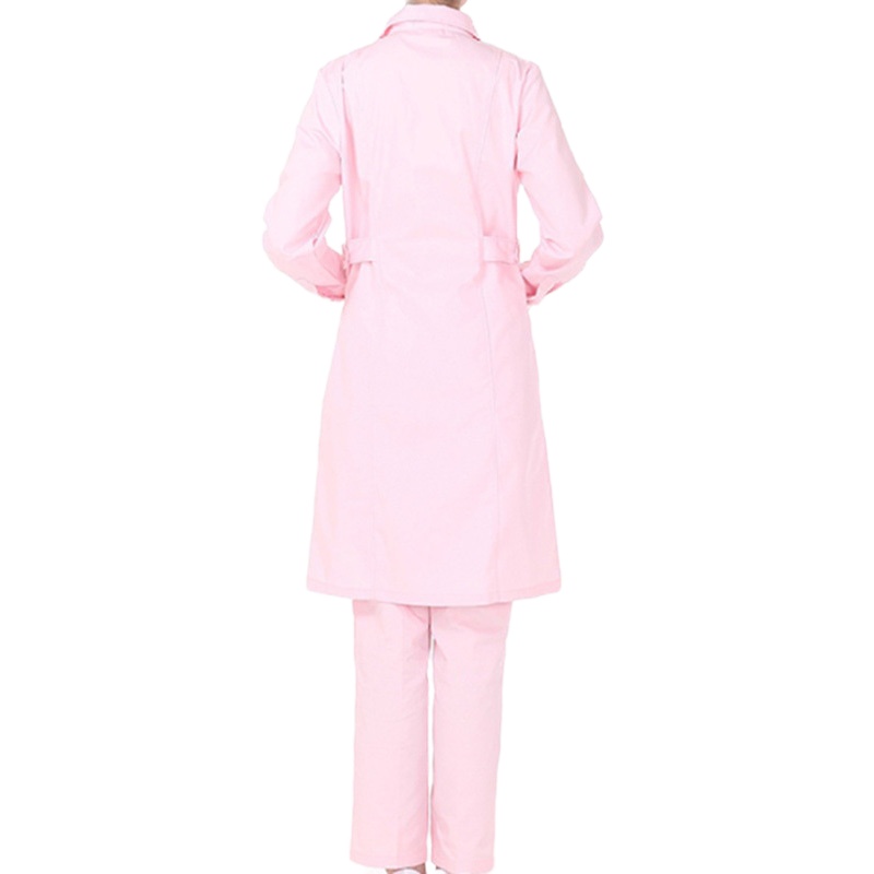 other/其他 医生服美容院工作服医师服长袖短袖夏季薄款女护士服实验服 粉色长袖修身款 粉色